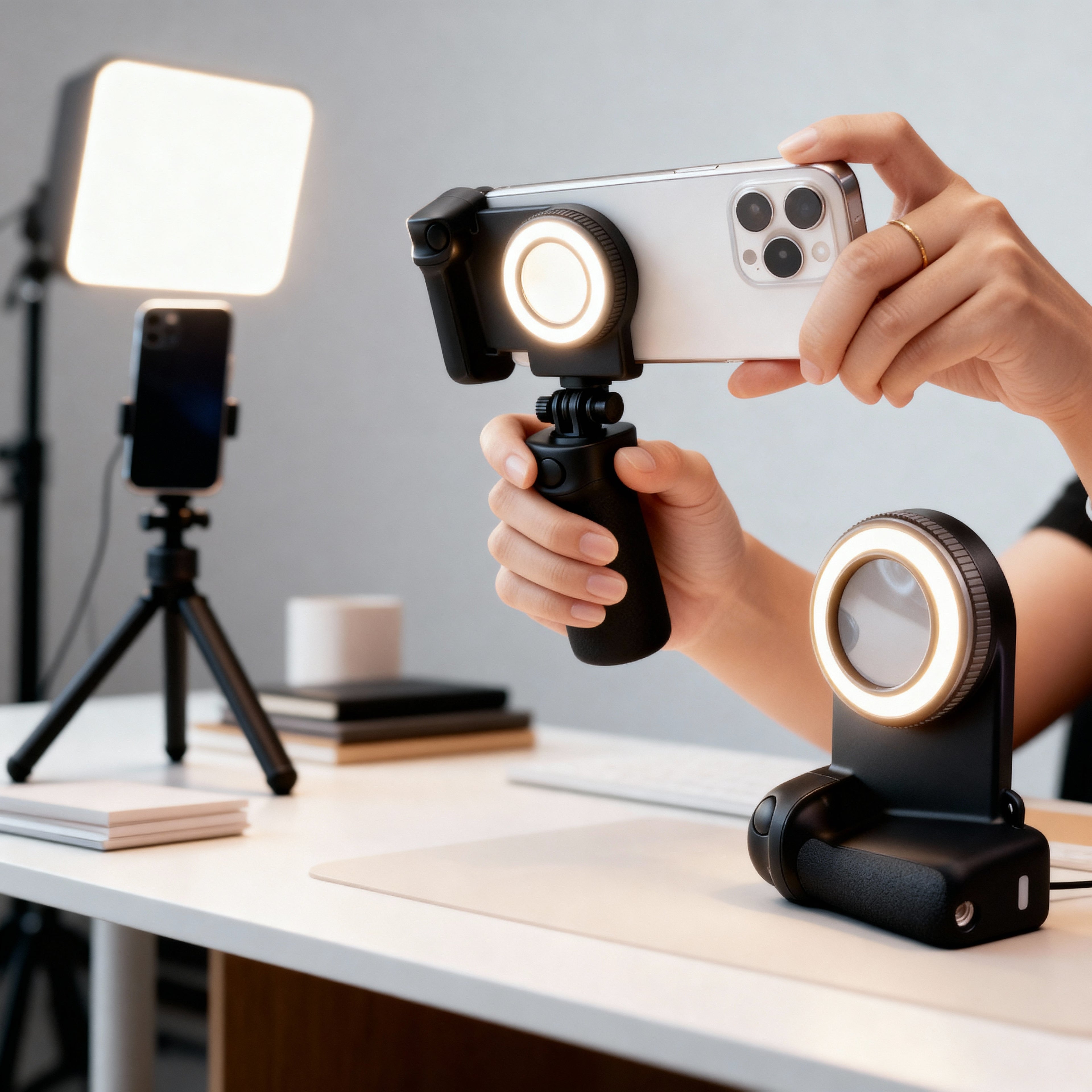 Mobile Phone Bluetooth Camera Aid Portable Fill Light